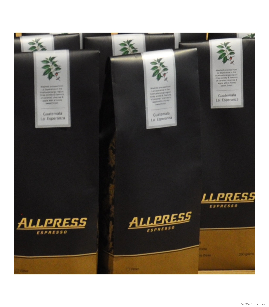 Allpress Espresso, which has been in its 'new' Dalston roastery for almost three years!