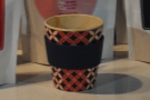Personally, I'm not a great fan of plastic. This is the Ecoffee Cup, made from bamboo!
