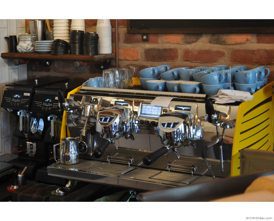 The Pocket has a lovely Black Eagle espresso machine & a couple of Mythos One grinders.