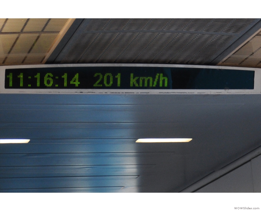 ... and not long after, we hit 200 km/h.
