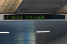 One minute on, and we've reached 174 km/h...