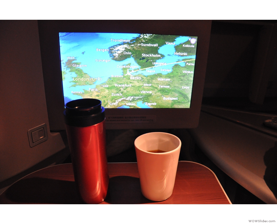 ... so I think that calls for the second coffee of the flight.