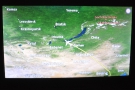 We've been in the air about three hours and are now flying over Russia...