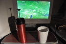 Enjoying coffee over Russia at just about the point I woke up on the flight to China.