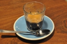 ... and what a fantastic espresso it is too, all the better for being served in a glass.
