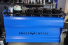 ... and followed, around the corner, by the Synesso, done out in Press Coffee blue.