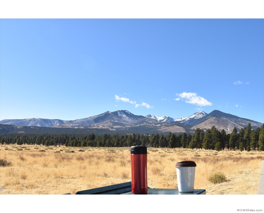 Next day, we were admiring the San Francisco Mountains north of Flagstaff.