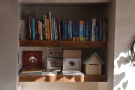 Back inside, and there are lots of neat feature, such as this travel book shelf...