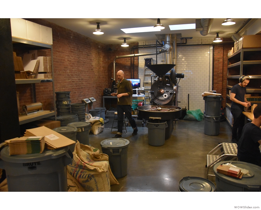The roaster is in action most days, but the roastery is only open to the public on Sundays.