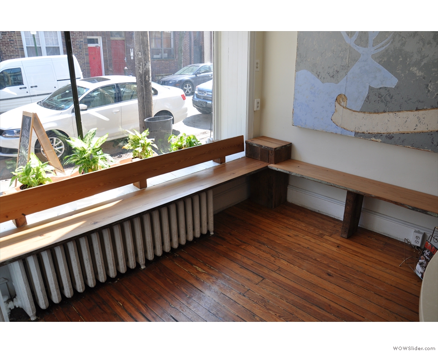 ... and this lovely bench in the window and along part of the left-hand wall.