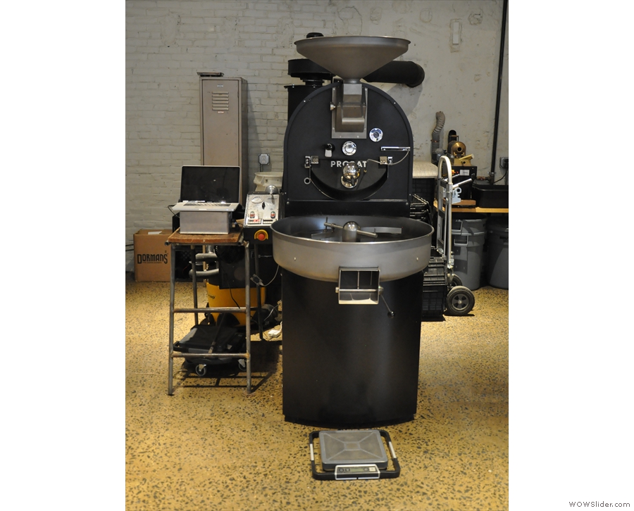 ... centred on this rather handsome Probat roaster.