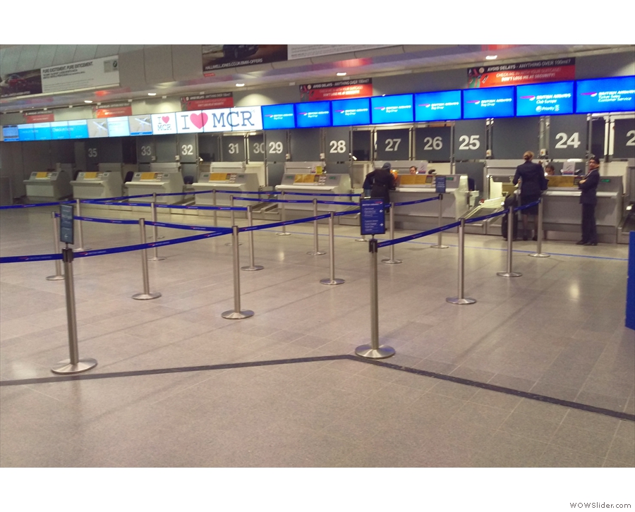Manchester Airport, T3, and the non-existent check-in/bag drop queues.