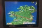 Just as we're crossing the Irish coast and heading out over the Atlantic...