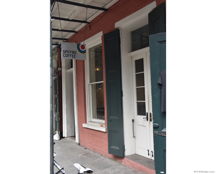 ... and you'll see this: Spitfire Coffee, speciality coffee in the heart of the French Quarter!