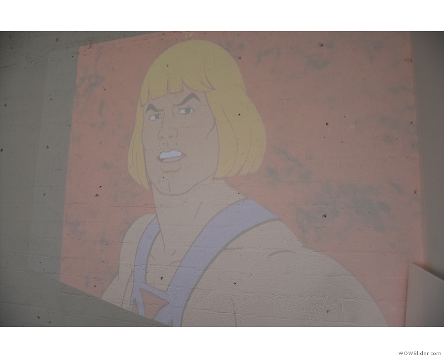 ... which was showing He Man cartoons the enitre time I was there (with no sound).