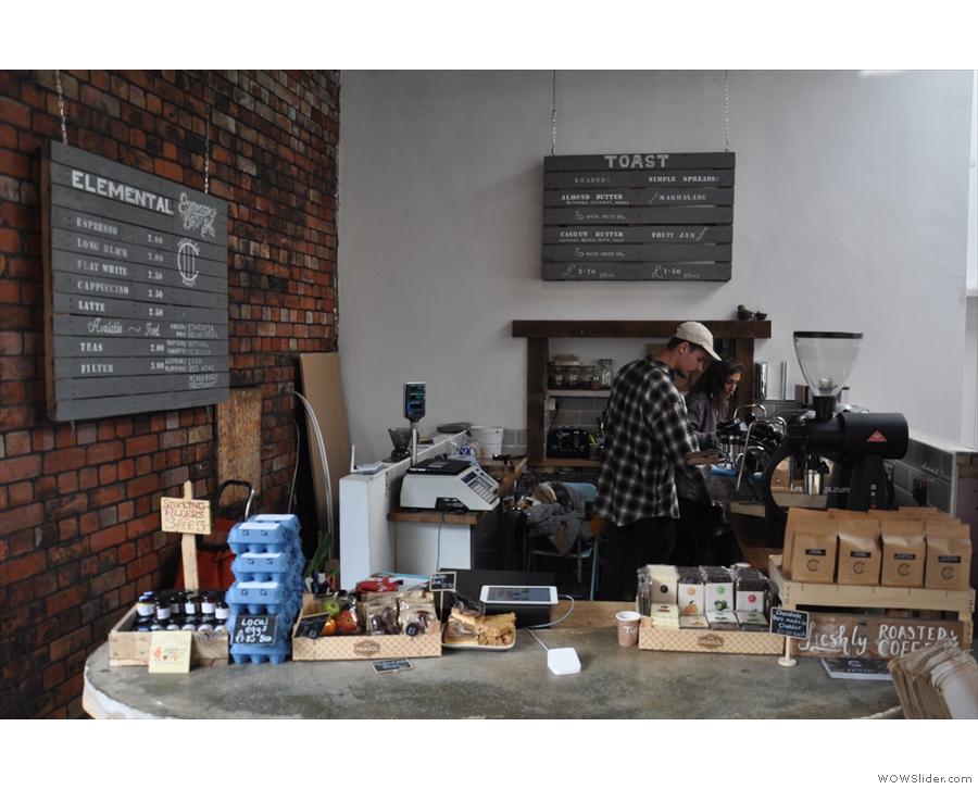 The final part of the operation is off to the left at the back: the Elemental Espresso Bar.