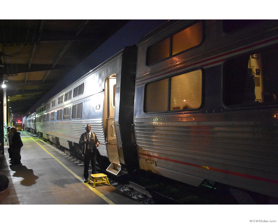 Whereas this is my sleeper coach, seen at the journey's end in New Orleans.