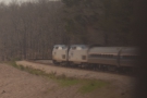 ... while from DC to New Orleans, two diesel locomotives, seen here in action, take over.