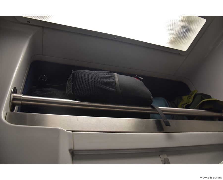 ... although there's more-than-adequate space for luggage above the door.