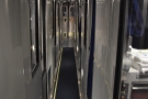 Following the suites, the corridor runs along the centre of the carriage.
