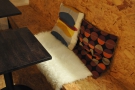 ... while rugs and cushions are provided for enhanced comfort.