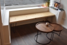 ... where you'll find this bench seat and its split-level coffee table.