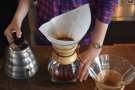 ... with a short pause between each one to allow the coffee to filter through.