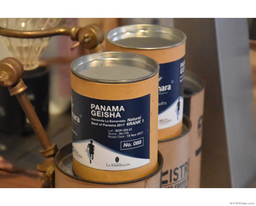 The current filter coffee option is a Panama Geisha, for example.