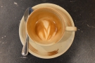 ... all the way to the bottom of the cup. Very impressive. Nice design on the saucer too!