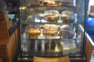 There is a wide selection of cheesecakes and their ilk in a chiller cabinet at the far end.