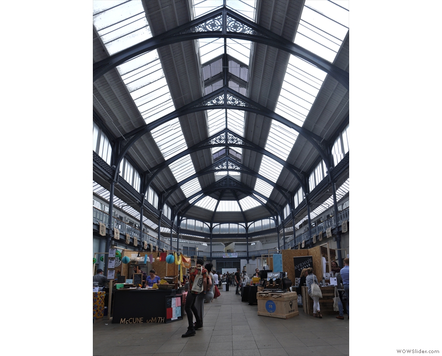 ... helped in no small part by the soaring glass roof of the Briggait.