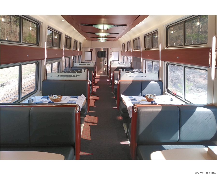 My destination, the dining car, perhaps my favourite part of the whole train.