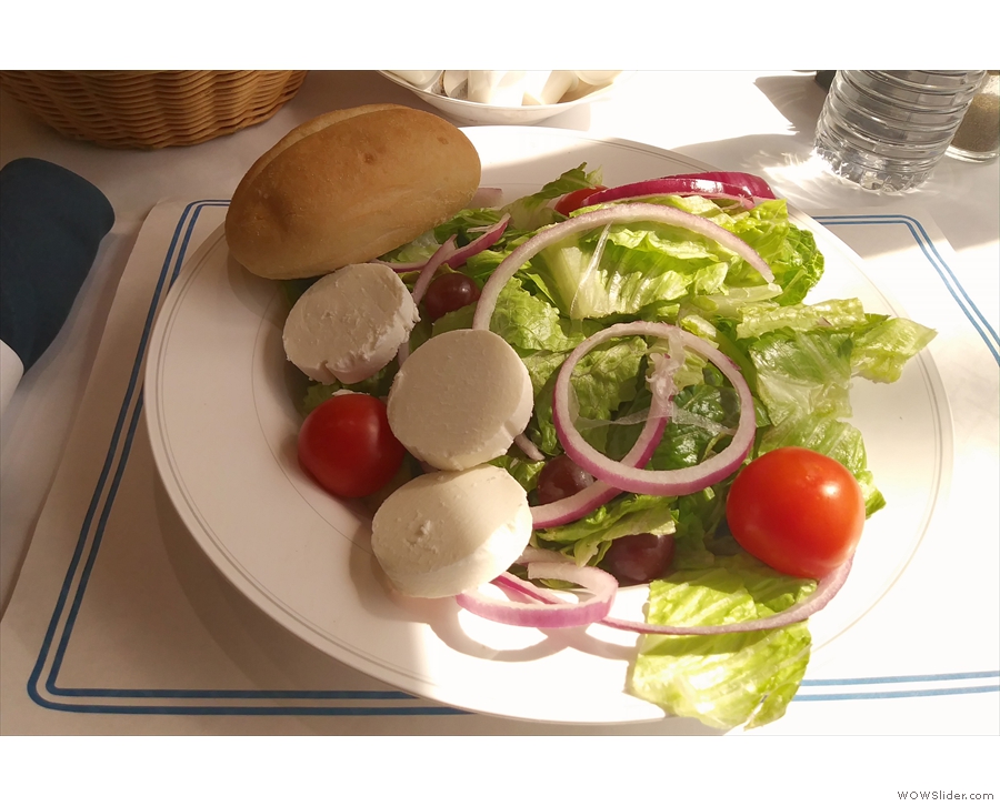 My lunch, a goat's cheese salad...