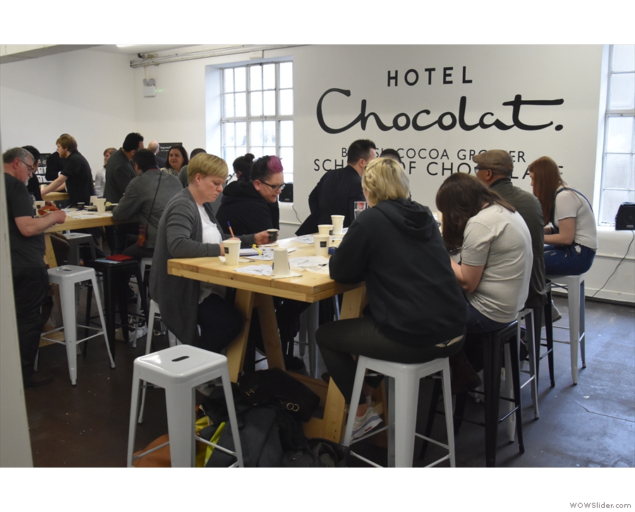 The Hotel Chocolate School of Chocolate, sits between Soho and Shoreditch...
