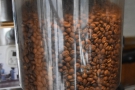 The beans, which are roasted commendably light, as you can see here.