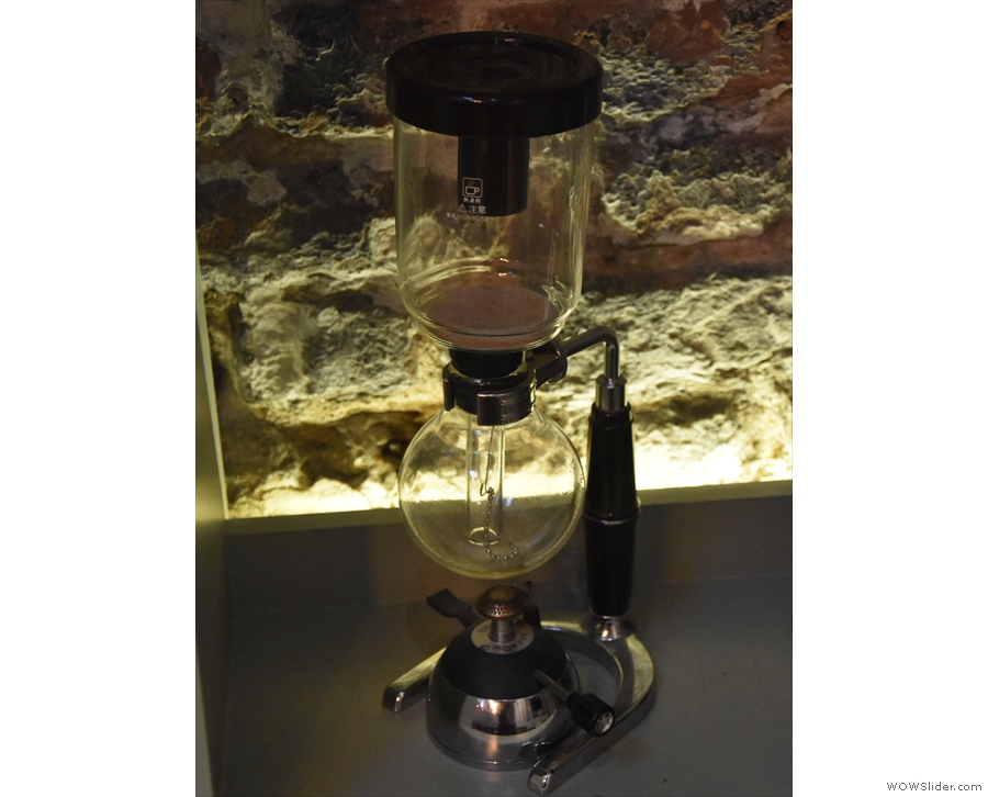 ... while off on the right-hand walll is a more conventional coffee-maker.