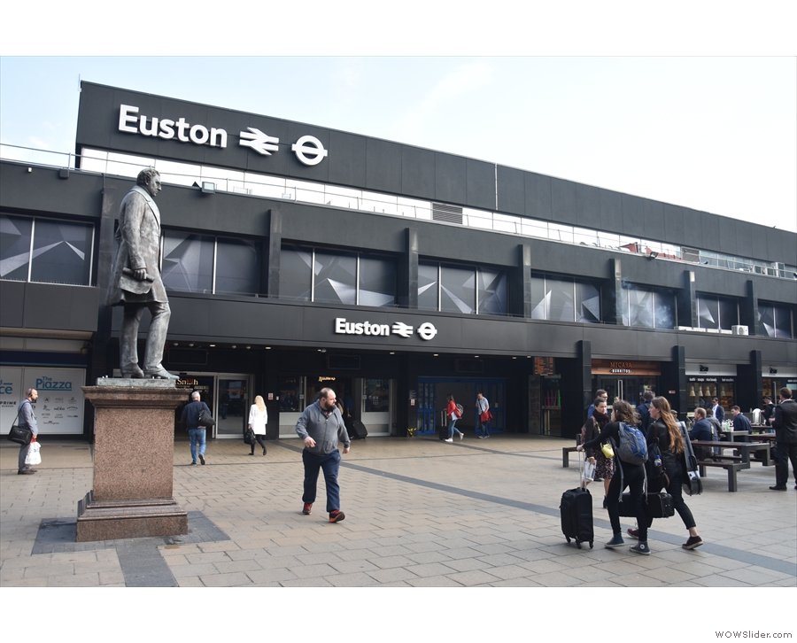 London Euston, as seen from the outside (picture taken on my return).