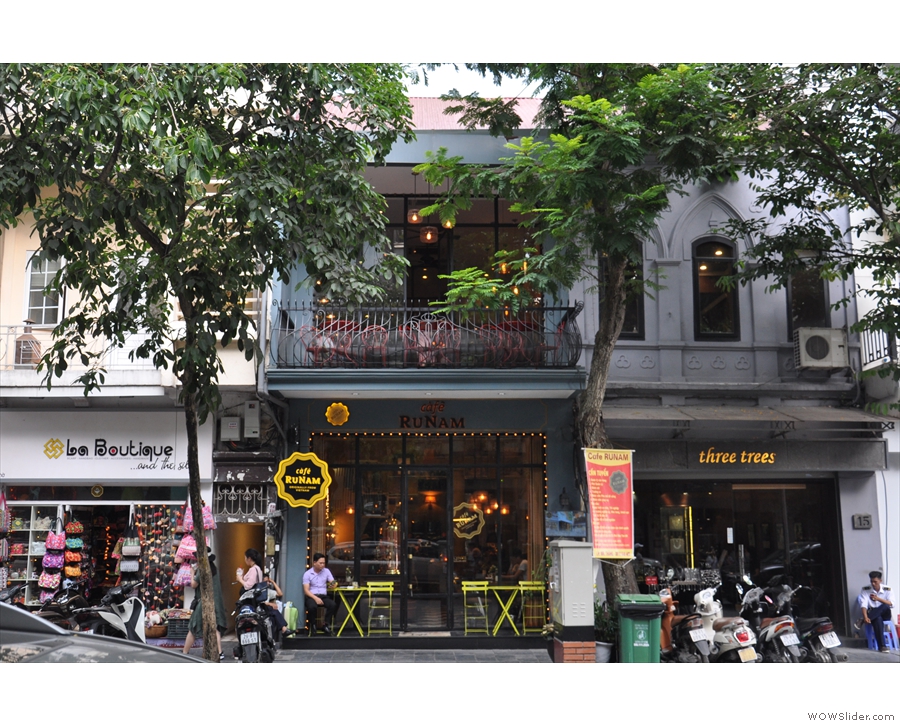 In the heart of Hanoi's old city, around the corner from my hotel, is Càfê RuNam, as was.