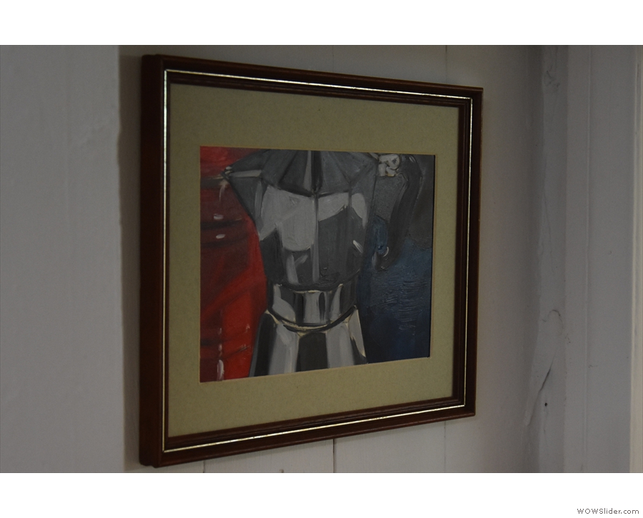 As well as mirrors, there are also pictures dotted around on the walls.
