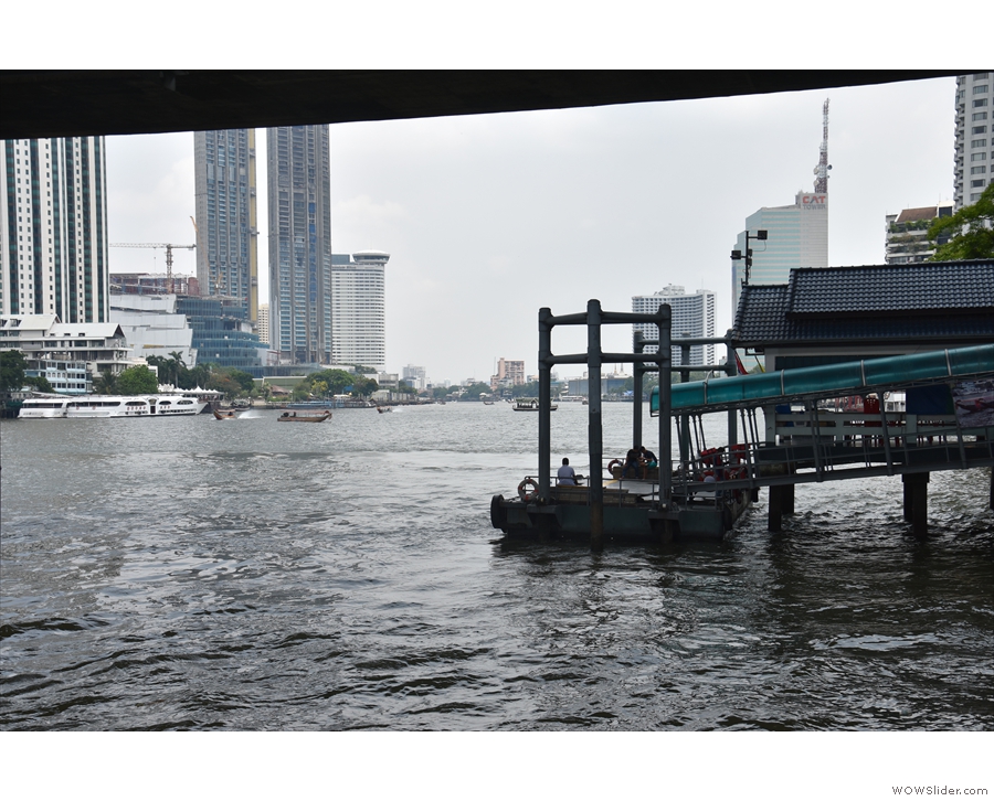 From Saphan Taksin, it was down to Central Pier under the station itself...