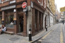 On the corner of Ludgate Broadway & Carter Lane, stands the Alchemy Cafe.