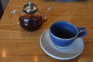 ... is served in tea pots. Well, the pour-over is.