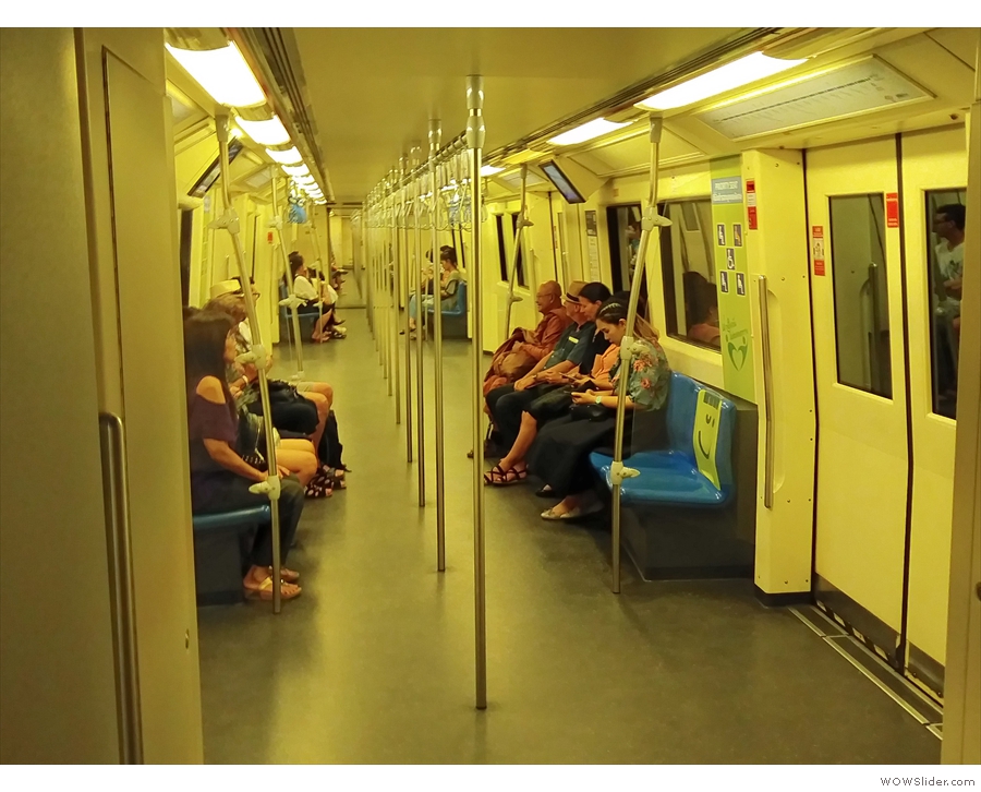 The metro trains themselves are also spacious.