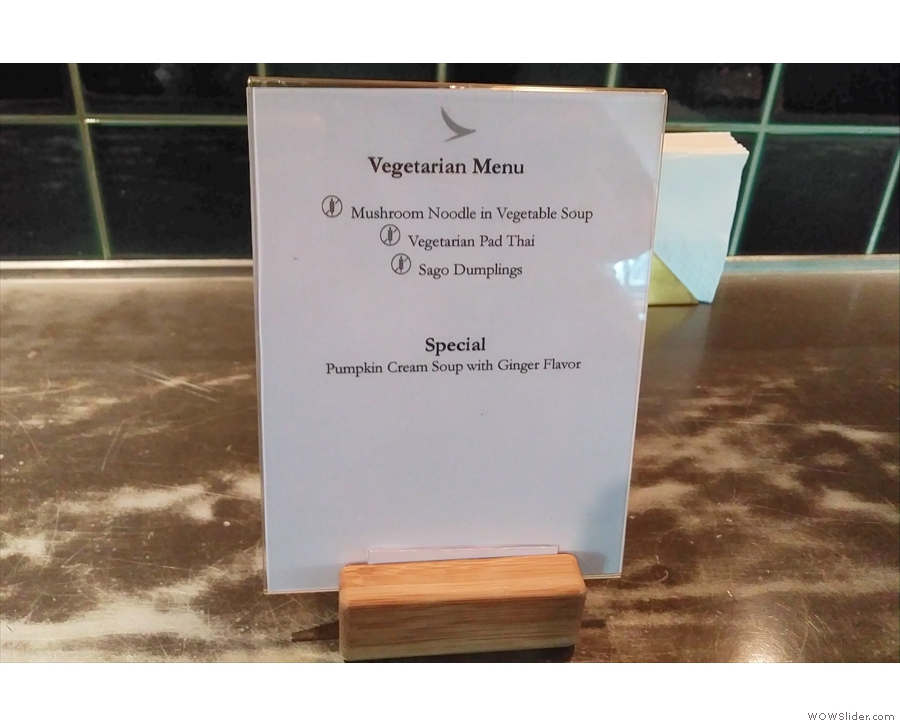 There's an excellent vegetarian selection, which I'd have appreciated had I had longer!