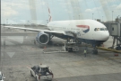My ride back to Heathrow, another Boeing 777-200 in a three-class configuraton.