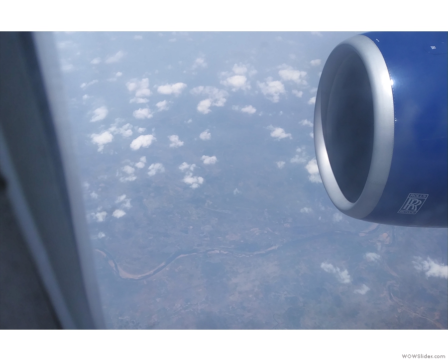 ... and were high above the Indian countryside.