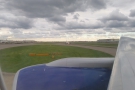 Last shot of the flight as we taxi off the end of the runway.