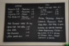 The drinks menu in detail.