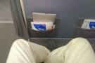 This wasn't my original seat, but it was free, so I moved. Behold, leg room!