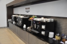 A welcome sight on walking into the British Airways Lounge, where the coffee bar awaits...